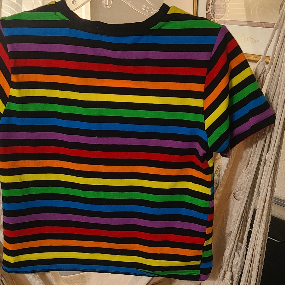 Hot Topic Rainbow Top SM